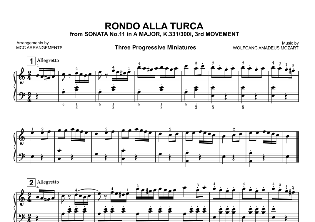 Rondo alla Turca (arr. MCC Arrangements)