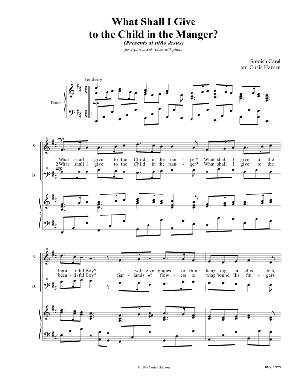 What Shall I Give to the Child in the Manger? (SB) (arr. Curtis Hanson)