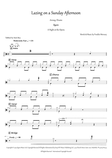 Lazing On A Sunday Afternoon (arr. Sick Boy)