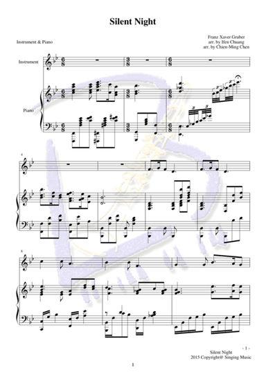Silent Night, for Instrument and Piano (arr. Ifen Chuang, Chien-Ming Chen)