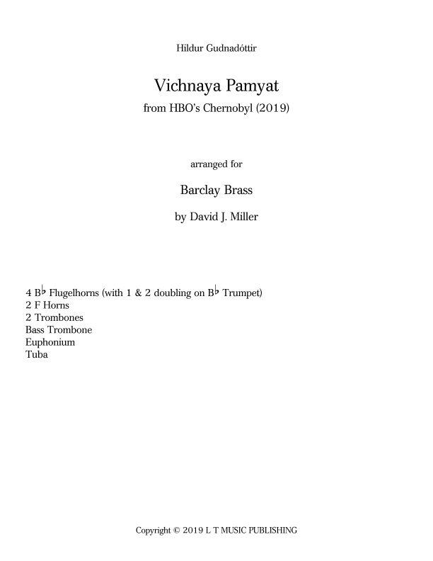 Vichnaya Pamyat (arr. David J. Miller)