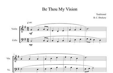 Be Thou My Vision (Violin and Cello Duet) (arr. B. C. Dockery)