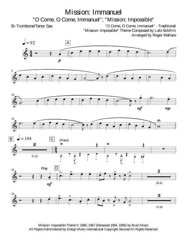 Mission: Impossible Theme (arr. Roger Wallace)