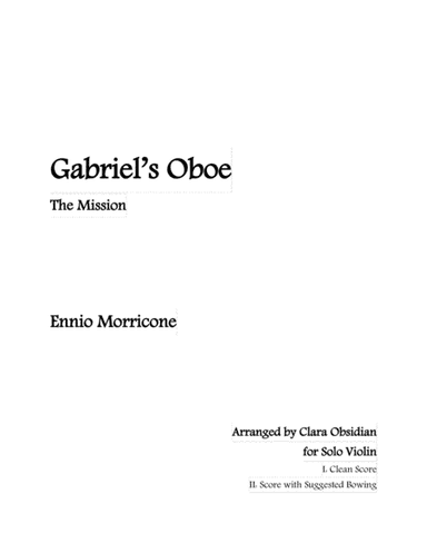 Gabriel's Oboe (arr. Clara Obsidian)