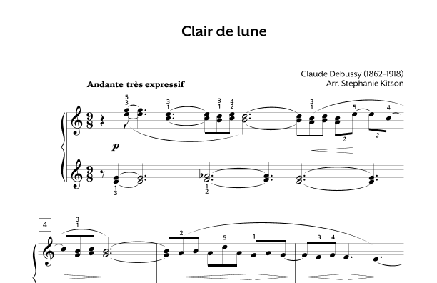 Clair de lune (arr. Stephanie Kitson, Hoffman Academy)