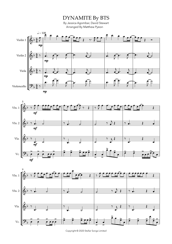 Dynamite (arr. Matthew pyeon)