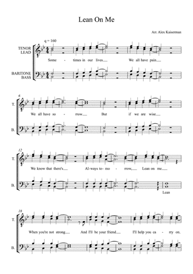 Lean On Me (arr. Alex Kaiserman)