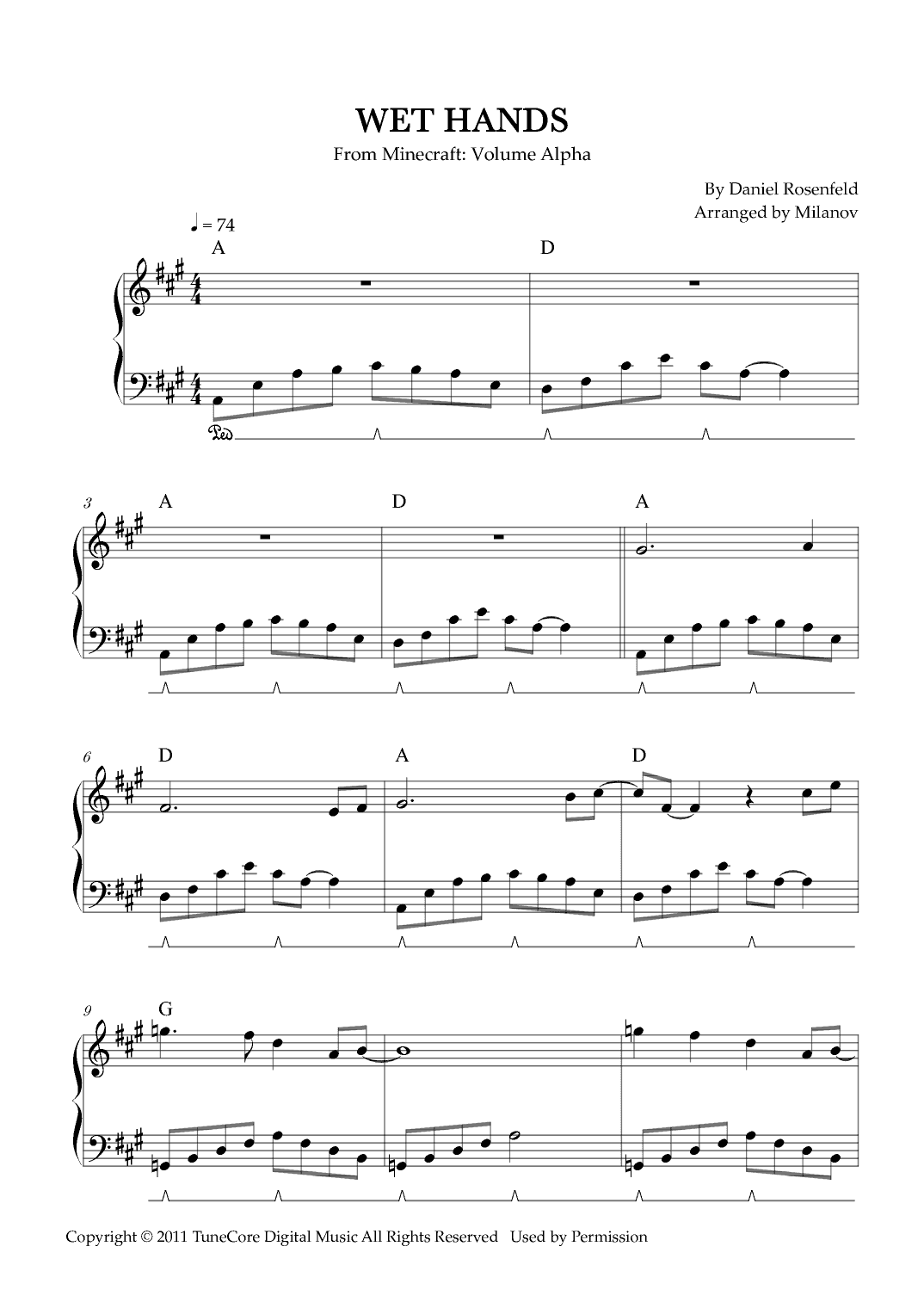 Wet Hands (arr. Milanov)