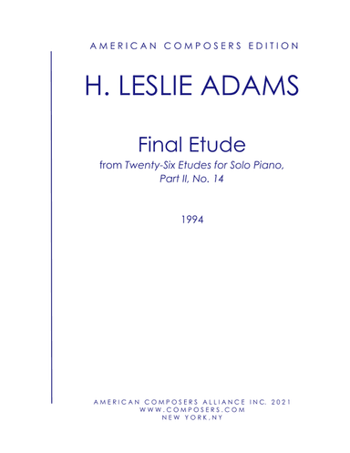 [Adams] Final Etude (Part II, No. 14)