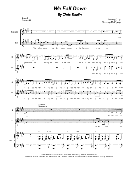 We Fall Down (arr. Stephen DeCesare)