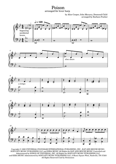 Poison (arr. Barbara Fischer)