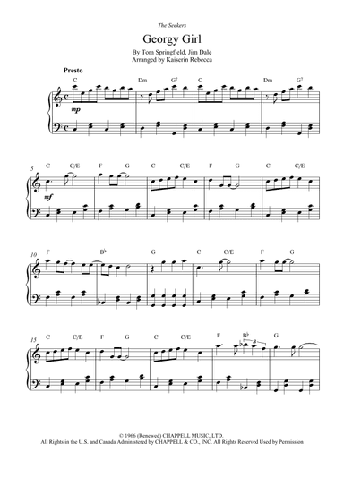 Georgy Girl (arr. Kaiserin Rebecca)