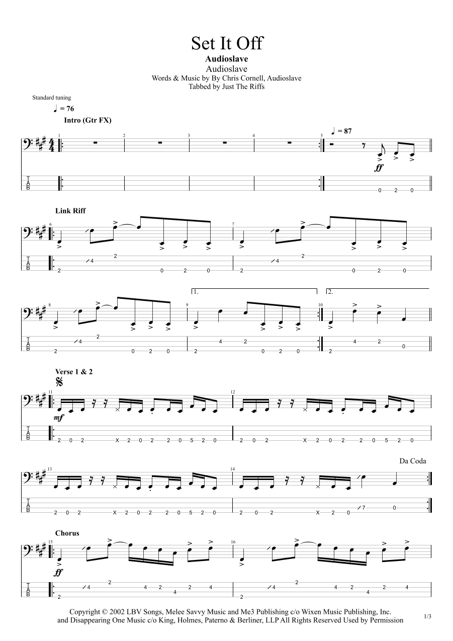 Set It Off (arr. Just The Riffs)
