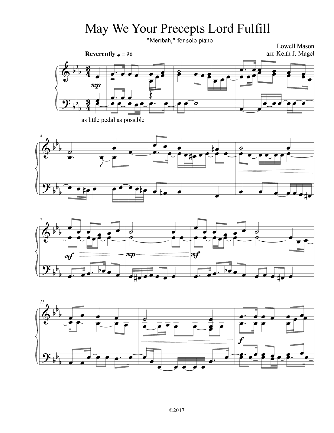 May We Your Precepts Lord Fulfill (arr. Keith James)