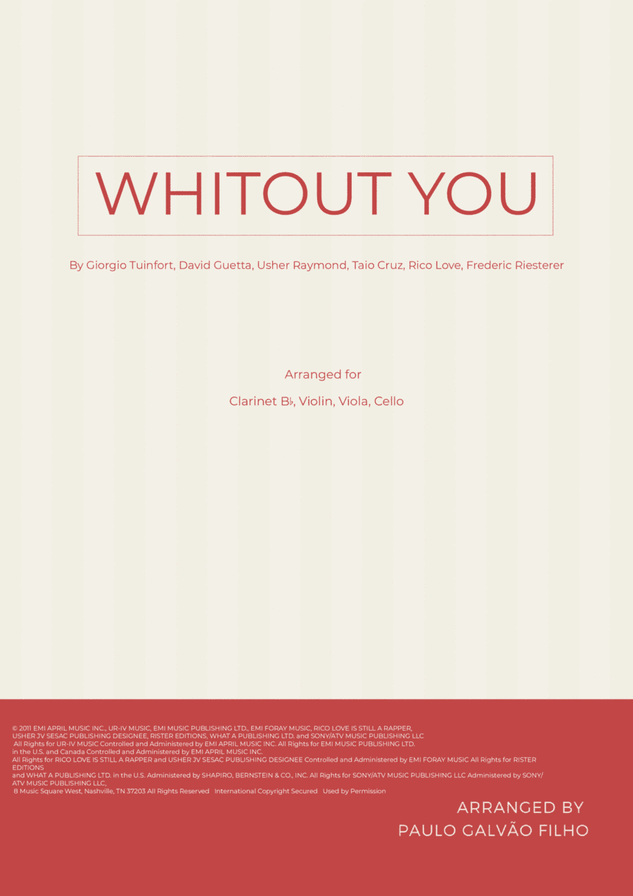 Without You (arr. Paulo Galvao Filho)