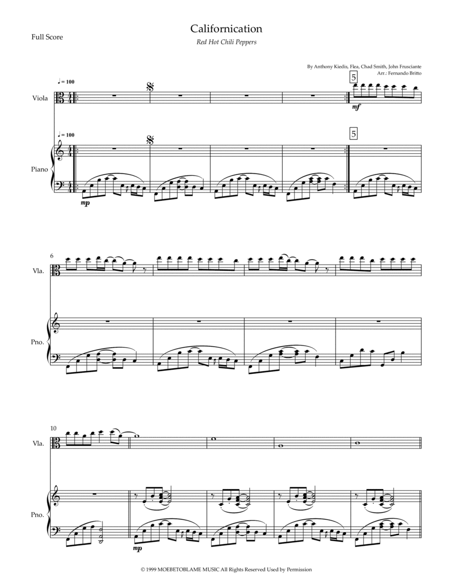 Californication (arr. Fernando Britto)