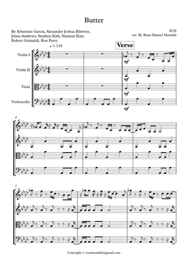 Butter (arr. Ryan Hanzel Monakil)