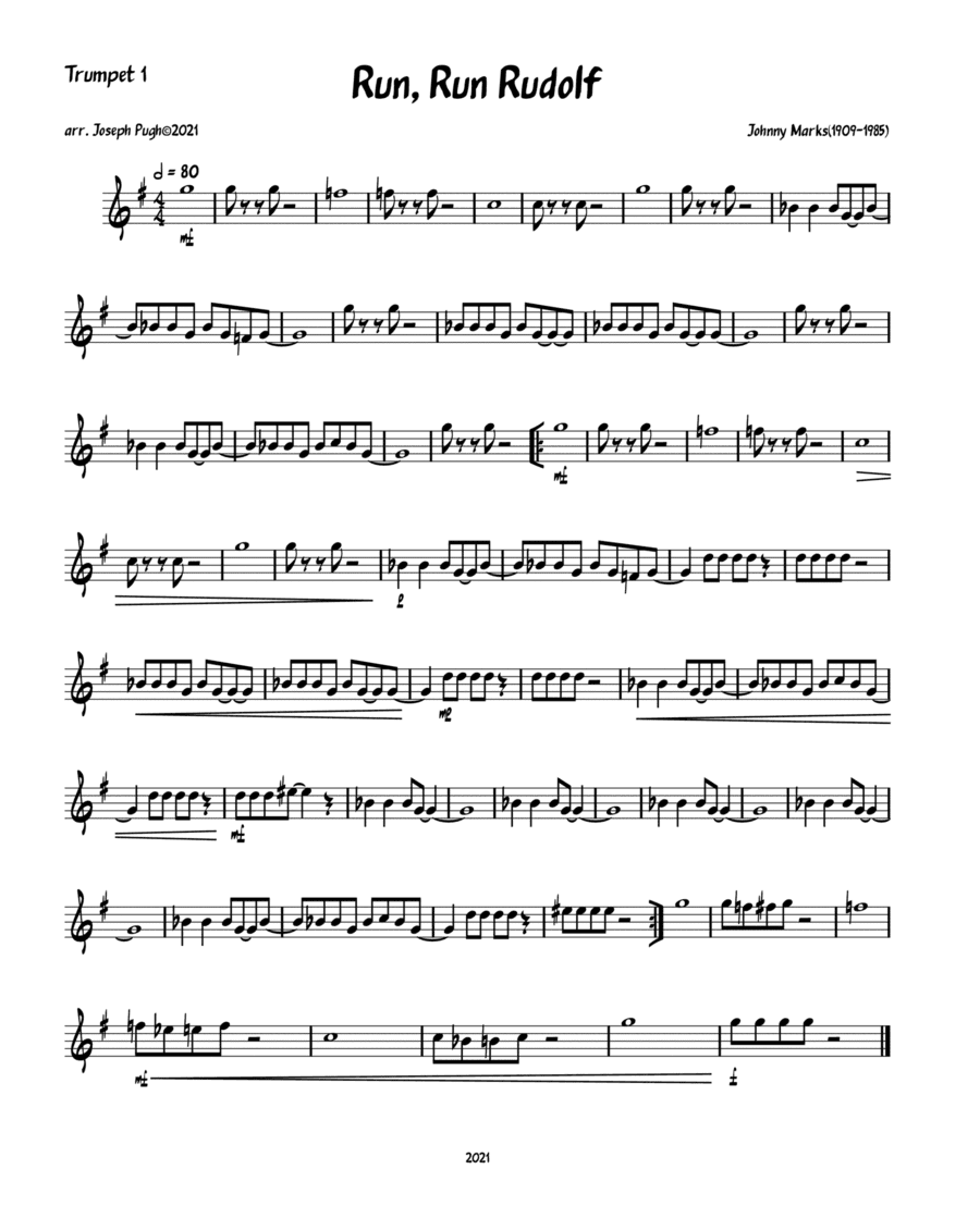 Run Rudolph Run (arr. Joseph Pugh)