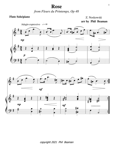 Rose-Noskowski- Flute-Piano (arr. Phil Beaman)