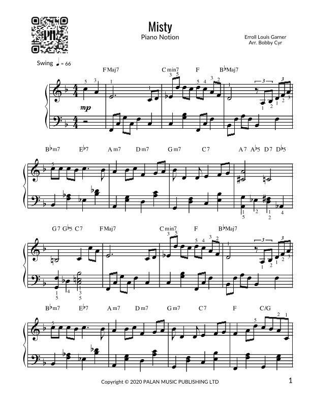 Misty (arr. Bobby Cyr)