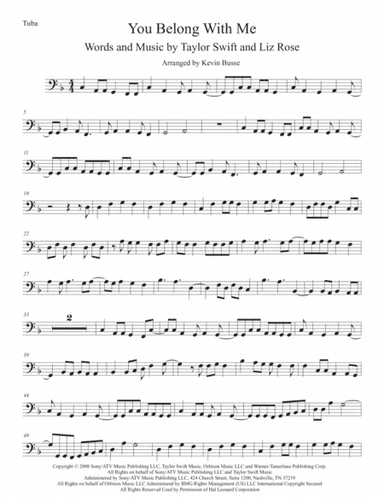 You Belong With Me (arr. Kevin Busse)