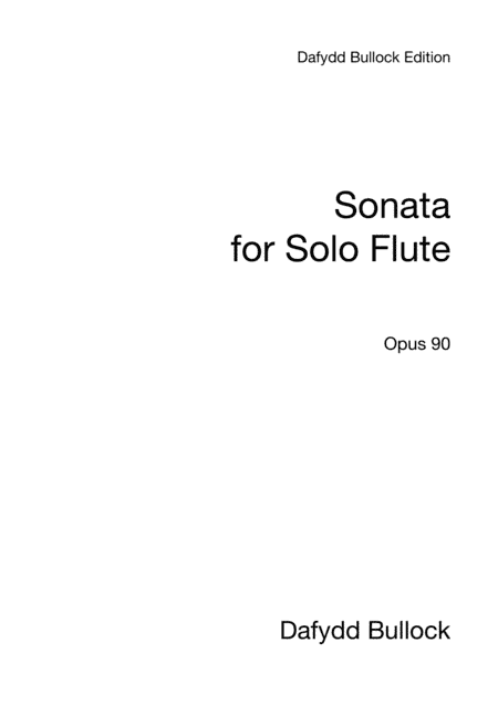 Sonata for Solo Flute