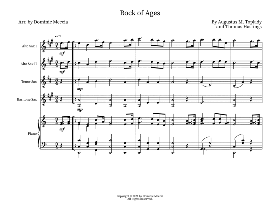 Rock of Ages (arr. Dominic Meccia)