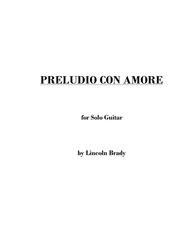 PRELUDIO CON AMORE - Solo Guitar