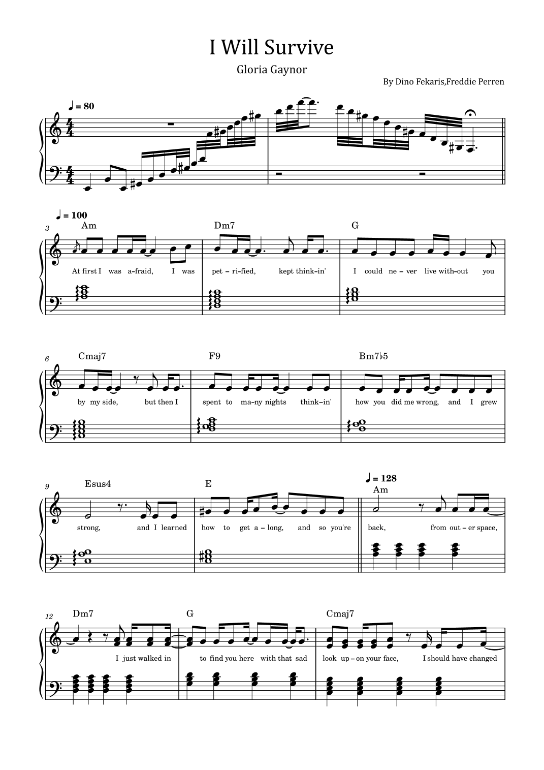 I Will Survive (arr. poon)