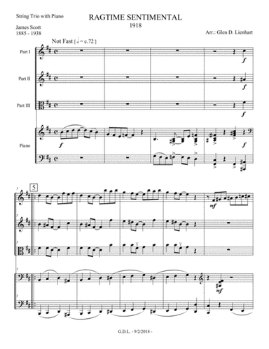 Ragtime Sentimental (arr. Glen D. Lienhart)