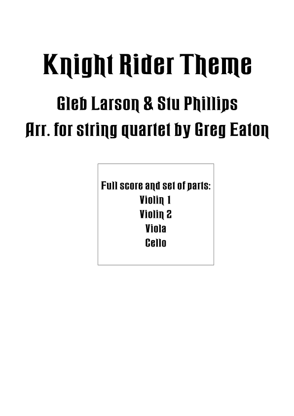 Knight Rider Theme (arr. Greg Eaton)