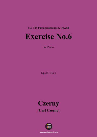 C. Czerny-Exercise No.6,Op.261 No.6 (arr. OSM Press)