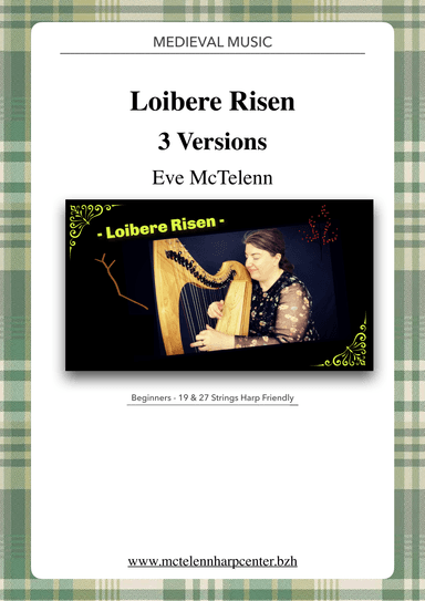 Loibere Risen - Medieval Tune - 3 Harp Version - beginner 19 & 27 String Harp | McTe (arr. Eve McTelenn)