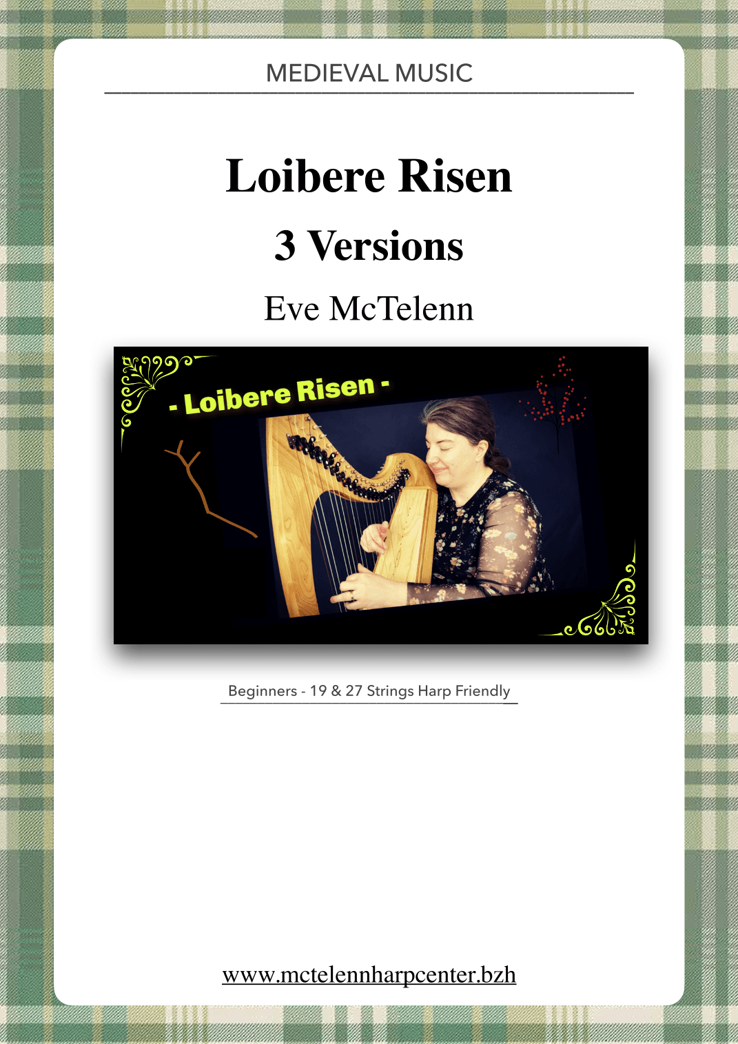 Loibere Risen - Medieval Tune - 3 Harp Version - beginner 19 & 27 String Harp | McTe (arr. Eve McTelenn)