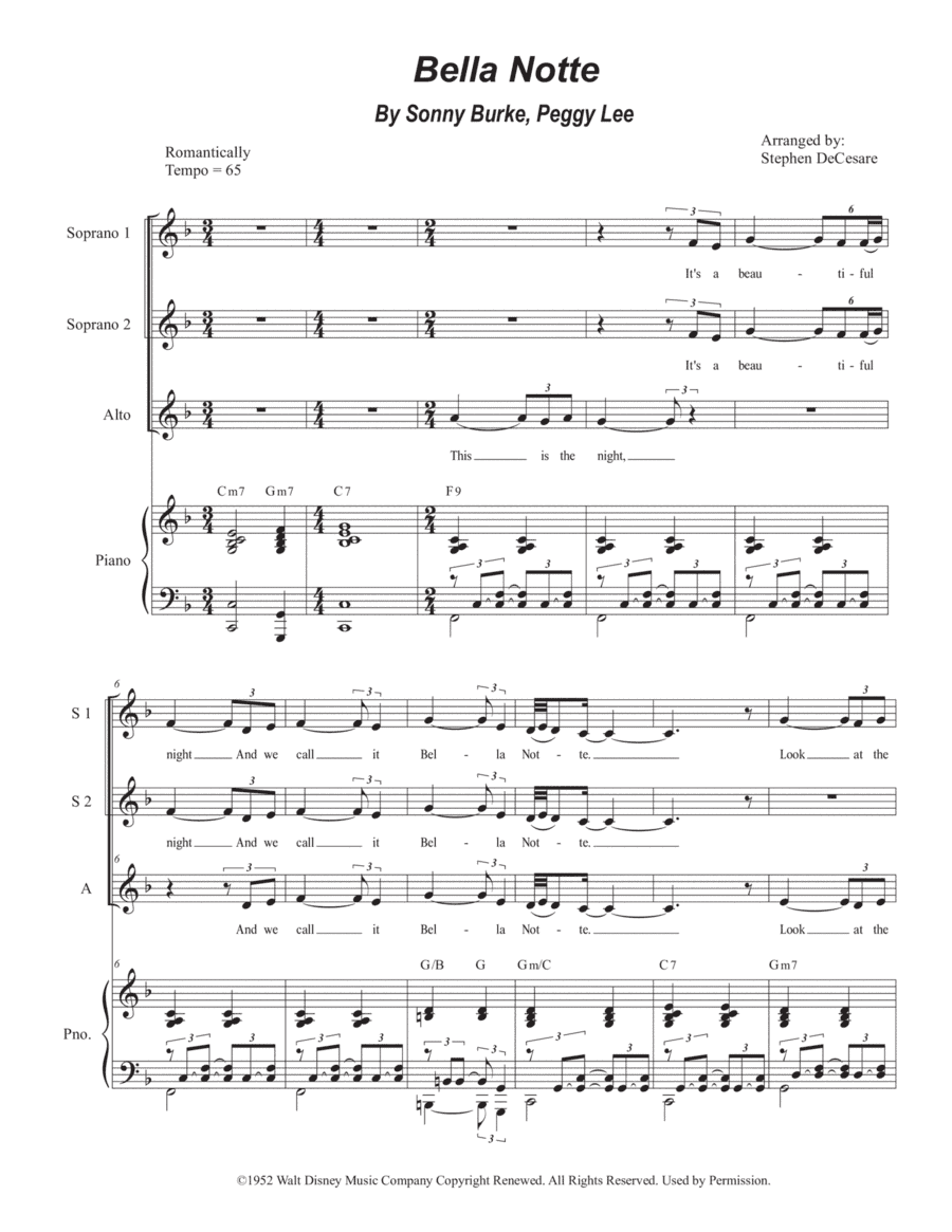 Bella Notte (arr. Stephen DeCesare)