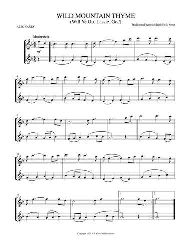 Wild Mountain Thyme (Will Ye Go, Lassie, Go?) (arr. Mark Phillips)