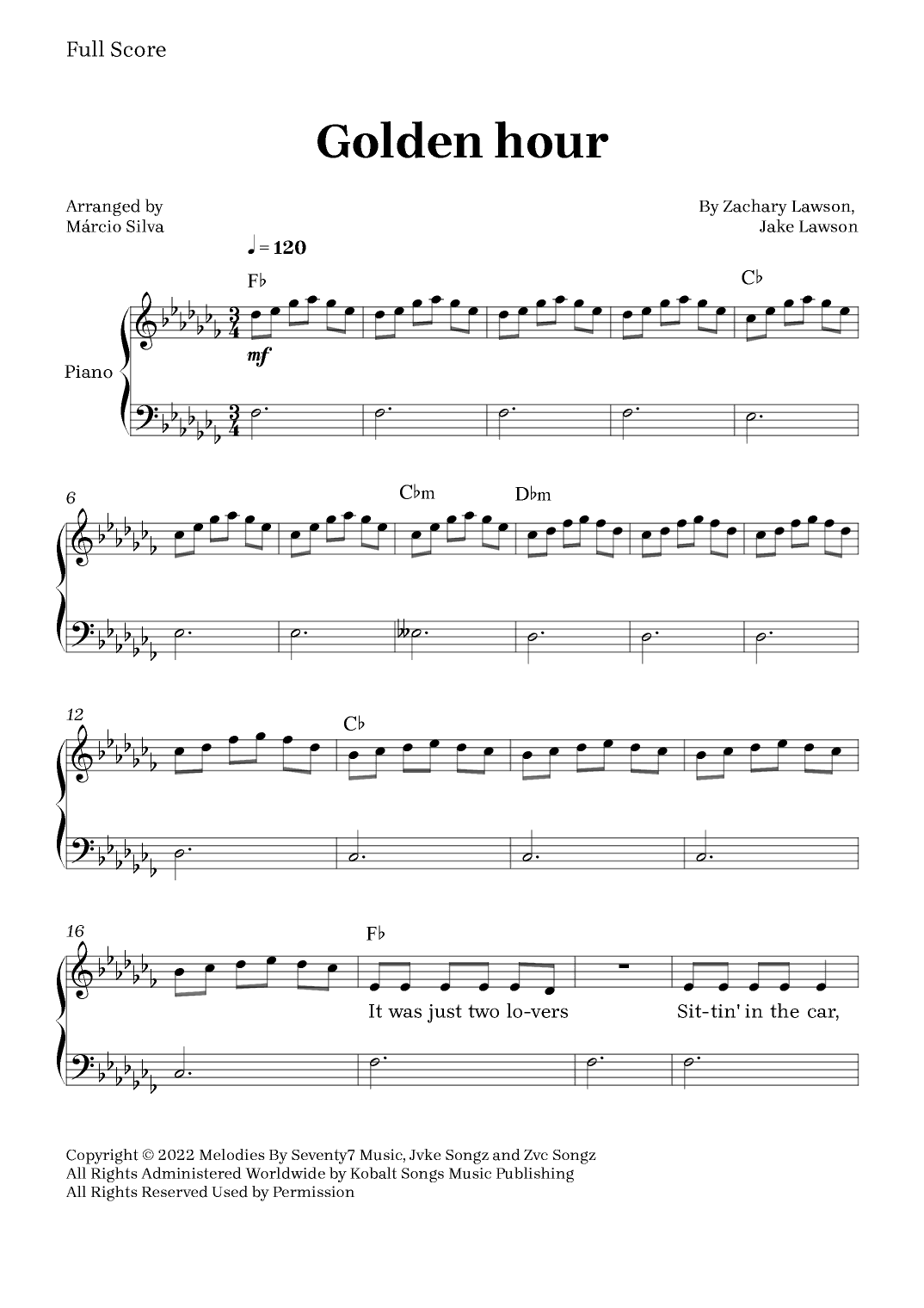 Golden Hour (arr. Márcio Silva)