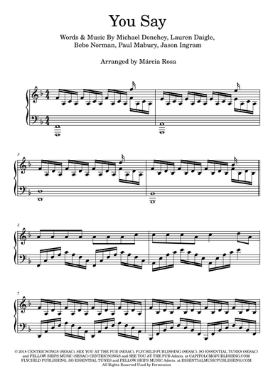 You Say (arr. Márcia Rosa)