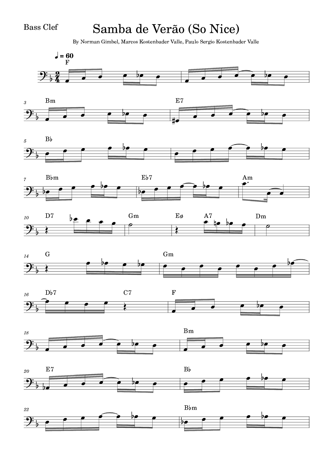 So Nice (samba De Verao) (arr. Fabio Eduardo de Oliveira)