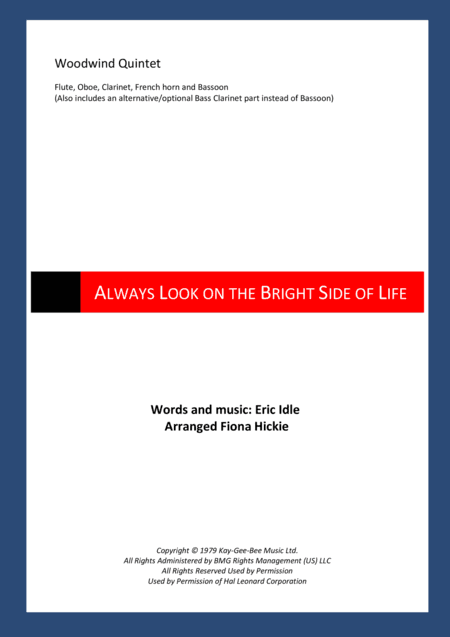 Always Look On The Bright Side Of Life (arr. Fiona Alice Hickie)