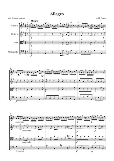 Allegro - String quartet or String Orchestra (arr. Enrique Llorens)