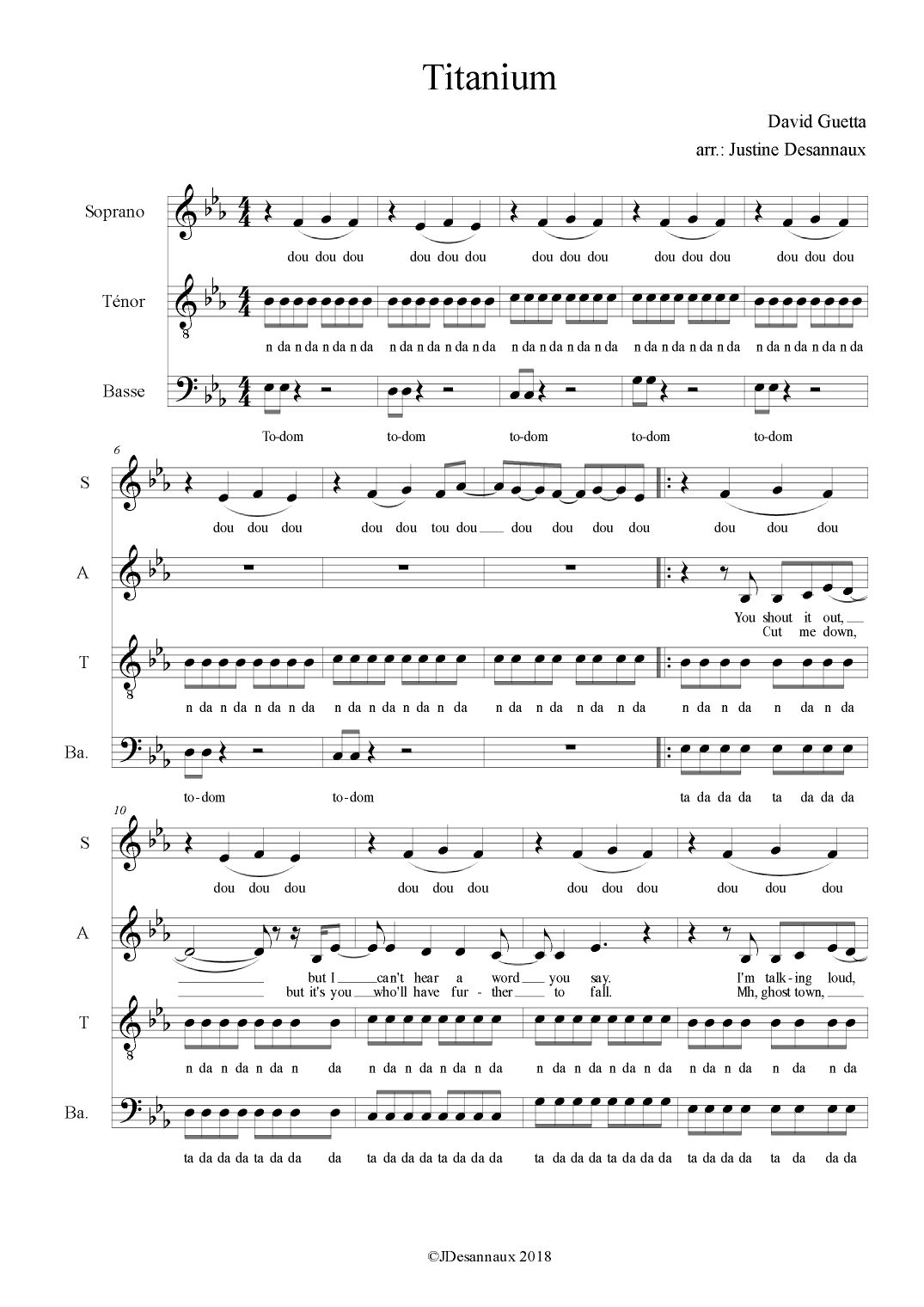 Titanium (arr. Justine Desannaux)