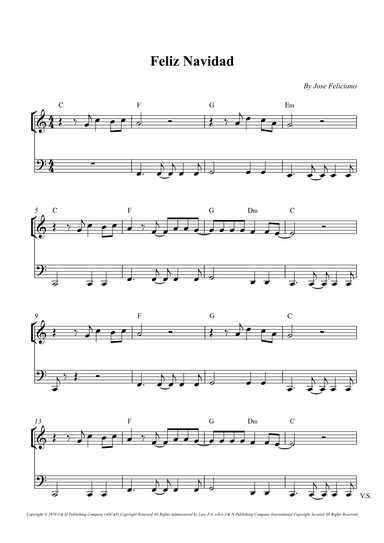 Feliz Navidad (arr. Wesley S. SIlva)