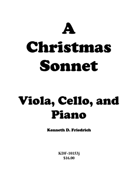 A Christmas Sonnet - Duet and Piano