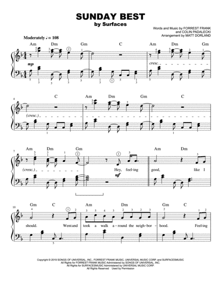 Sunday Best (arr. Matt Dorland)