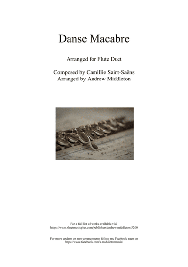 Danse Macabre arranged for Flute Duet (arr. Andrew Middleton)