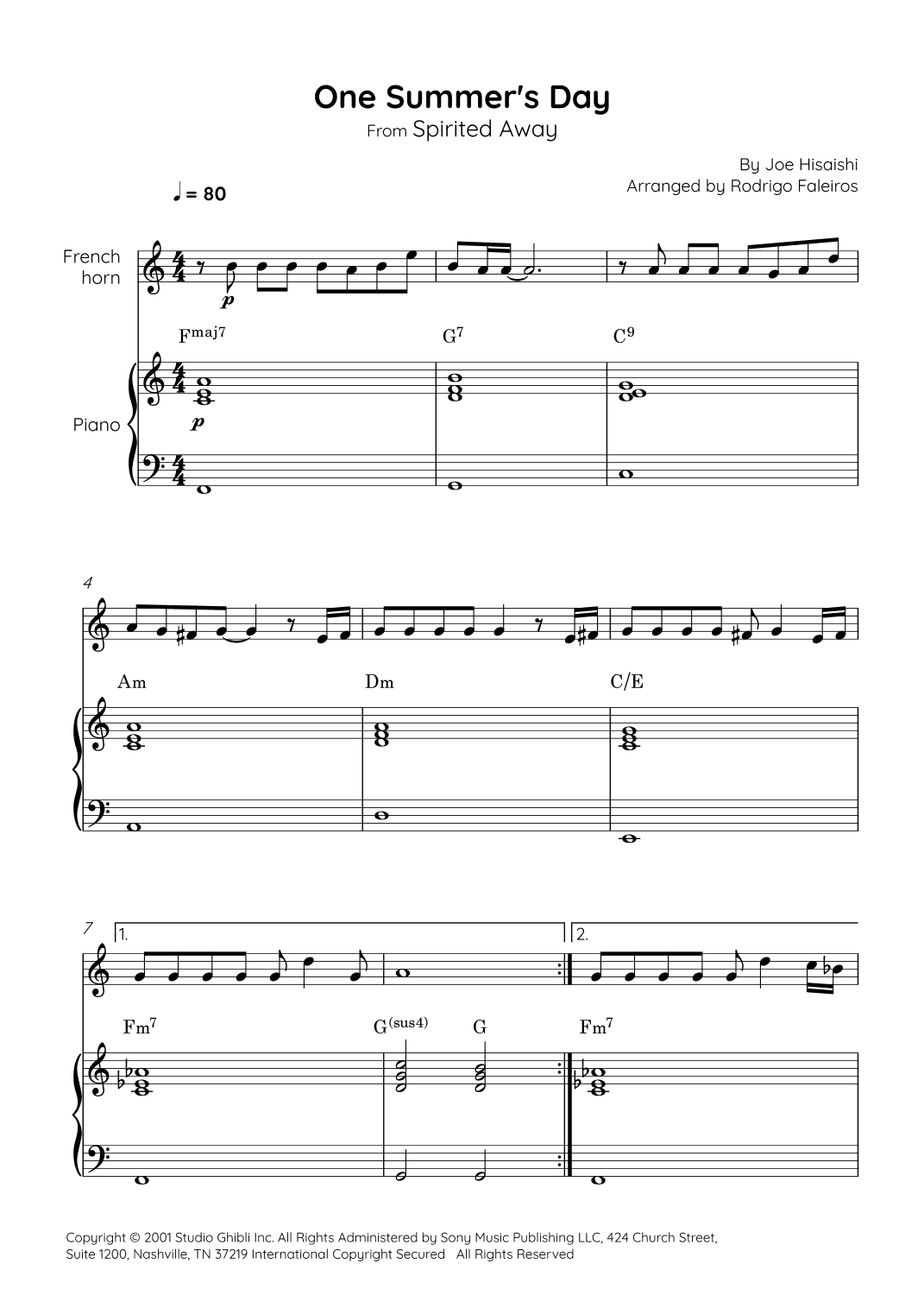One Summer's Day (arr. Rodrigo Faleiros)
