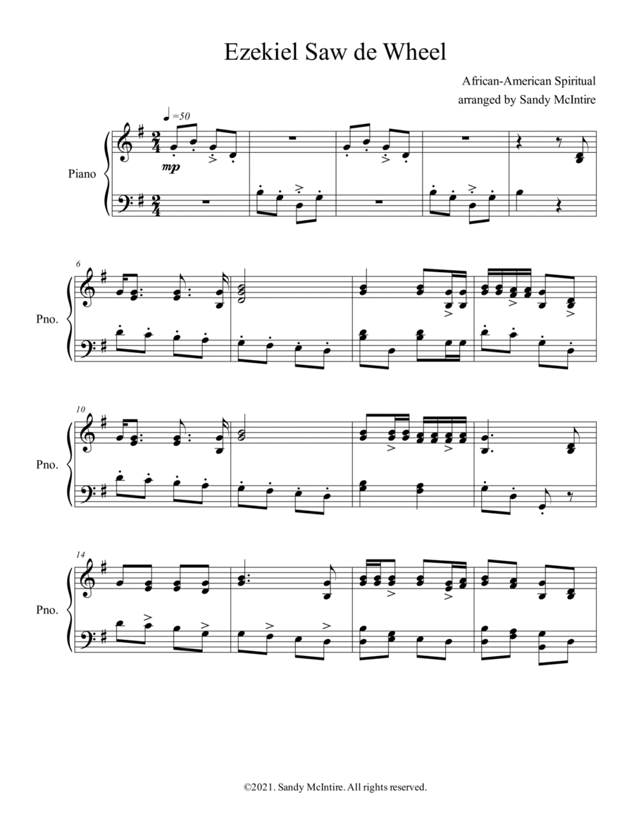 Ezekiel Saw de Wheel (arr. Sandy McIntire)