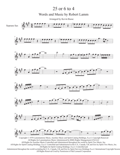 25 Or 6 To 4 (arr. Kevin Busse)