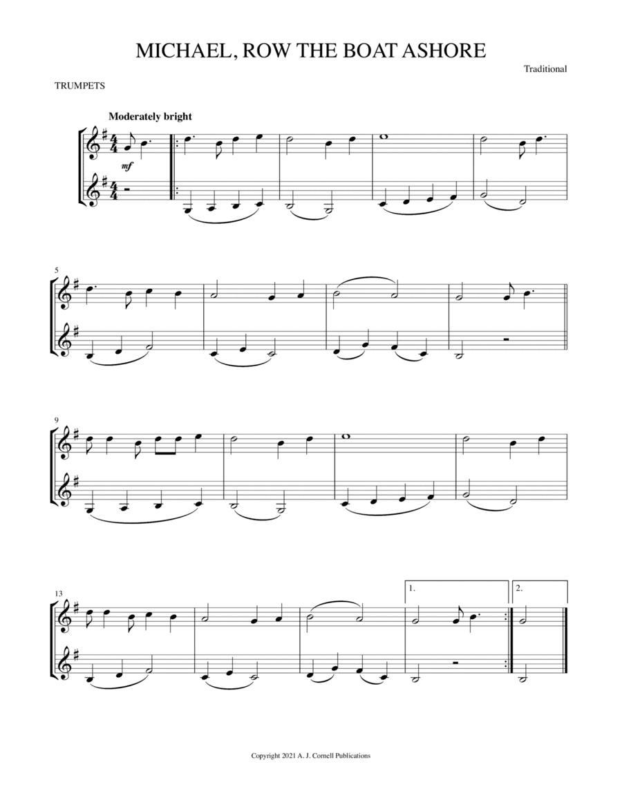 Michael, Row the Boat Ashore (arr. Mark Phillips)
